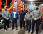 بازدید شبانه فرماندار ویژه بروجرد از ایستگاه آتش‌نشانی میدان شهدا